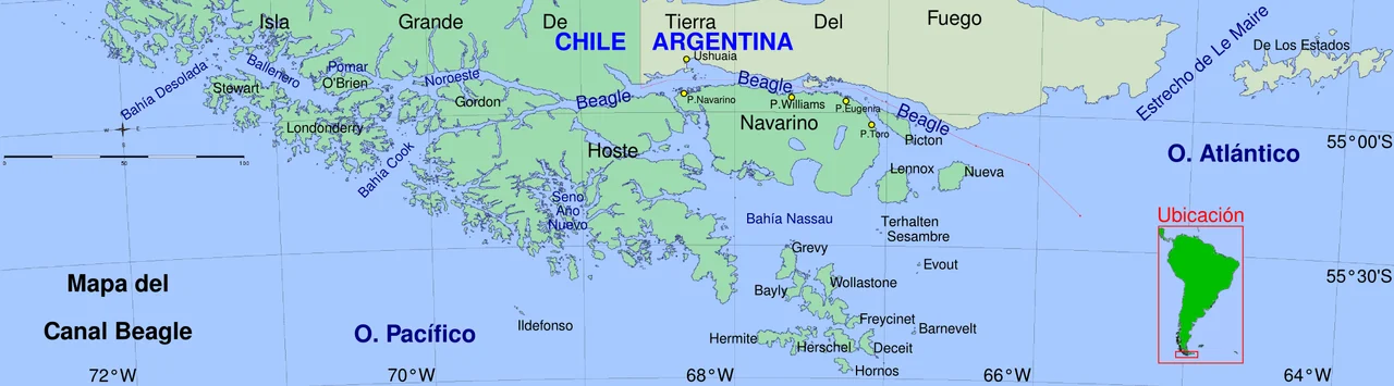 Map of the Beagle Channel