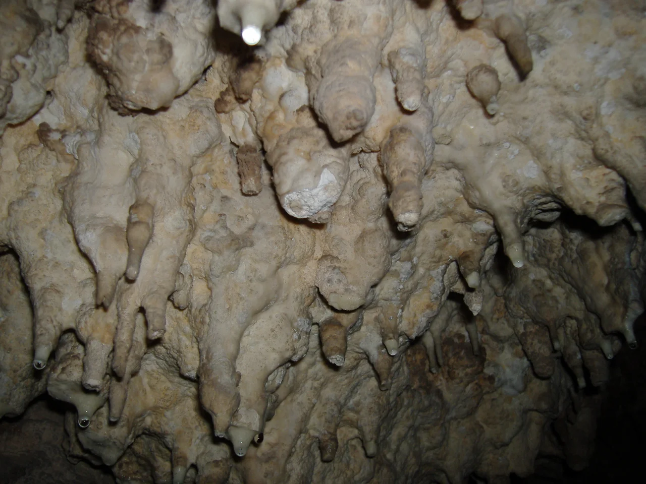 Broken stalactites in the Witches' Cave, Malargüe, Mendoza, Argentina.