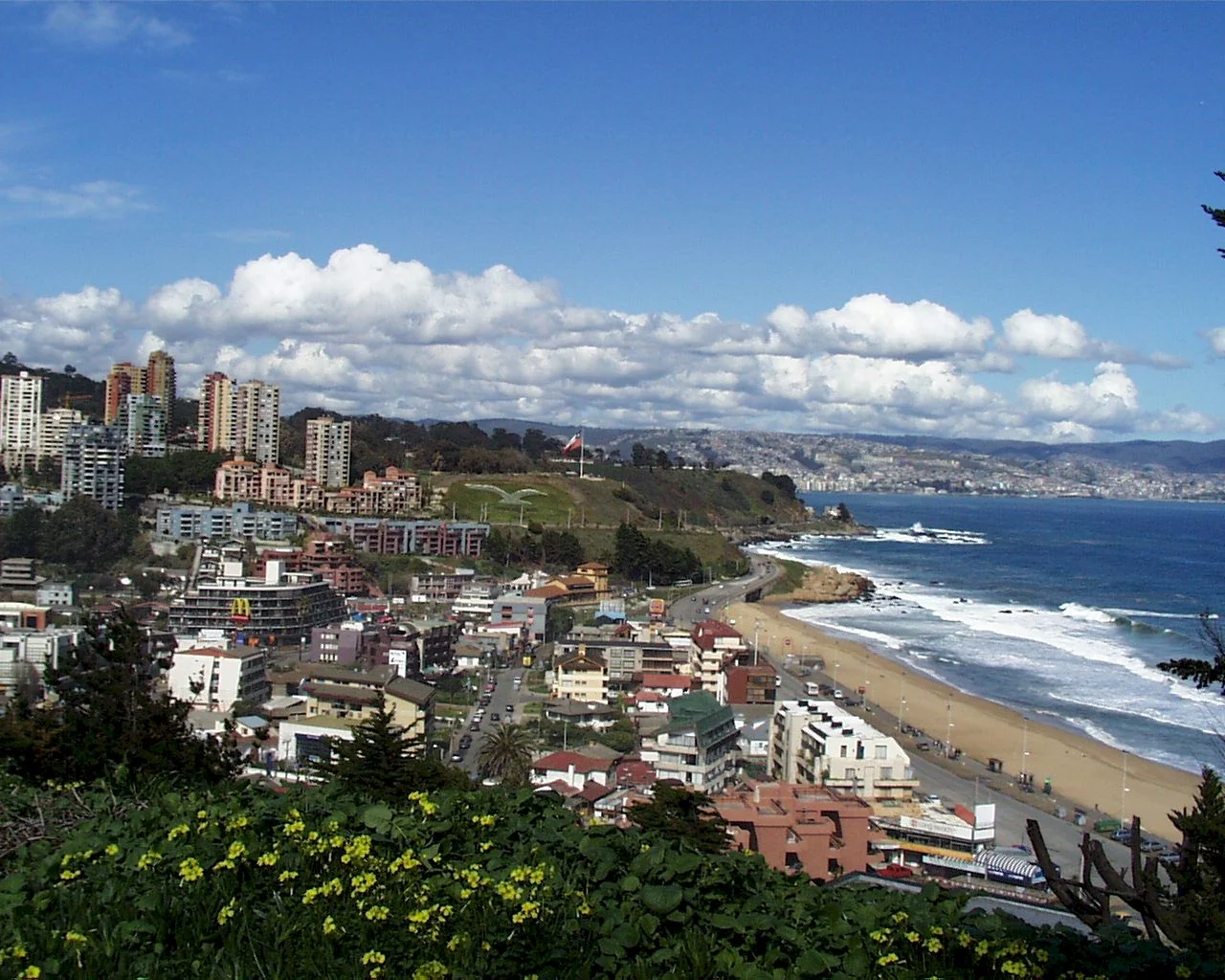 Panoramic view of Reñaca, Viña del Mar.
