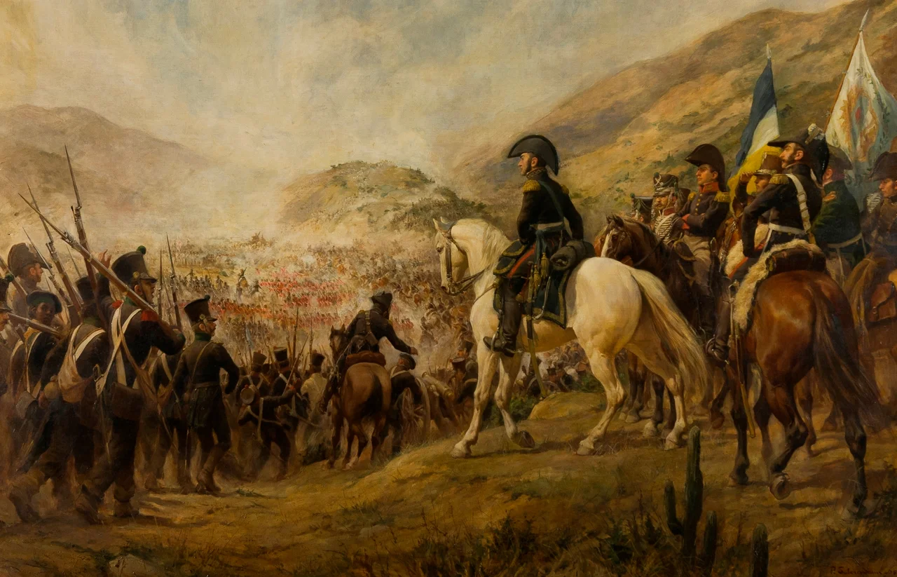Chilean and Argentinean troops going to the Battle of Chacabuco (February 12, 1817) led by José de San Martín.