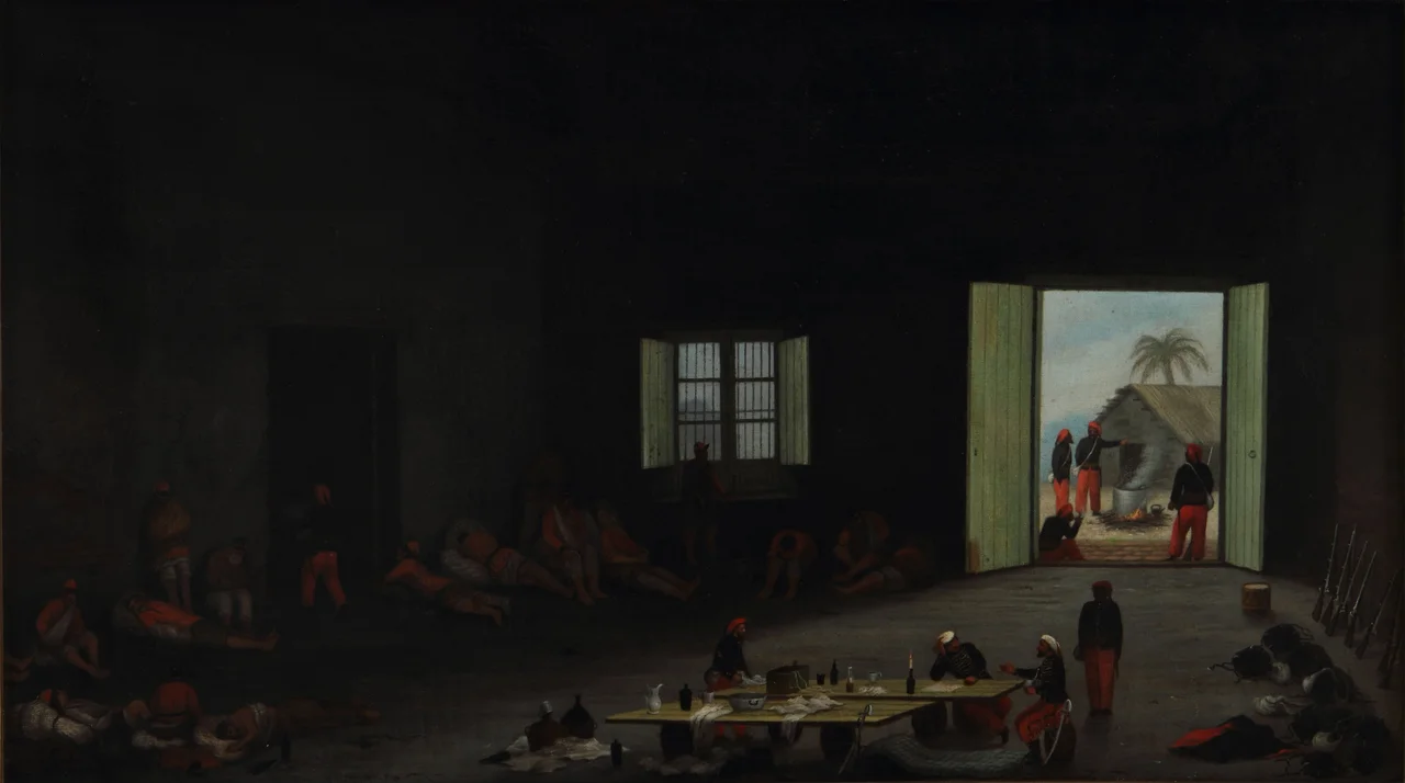 Cándido Lopez - Soldados paraguayos heridos prisioneros de la batalla de Yatay - Google Art Project.jpg