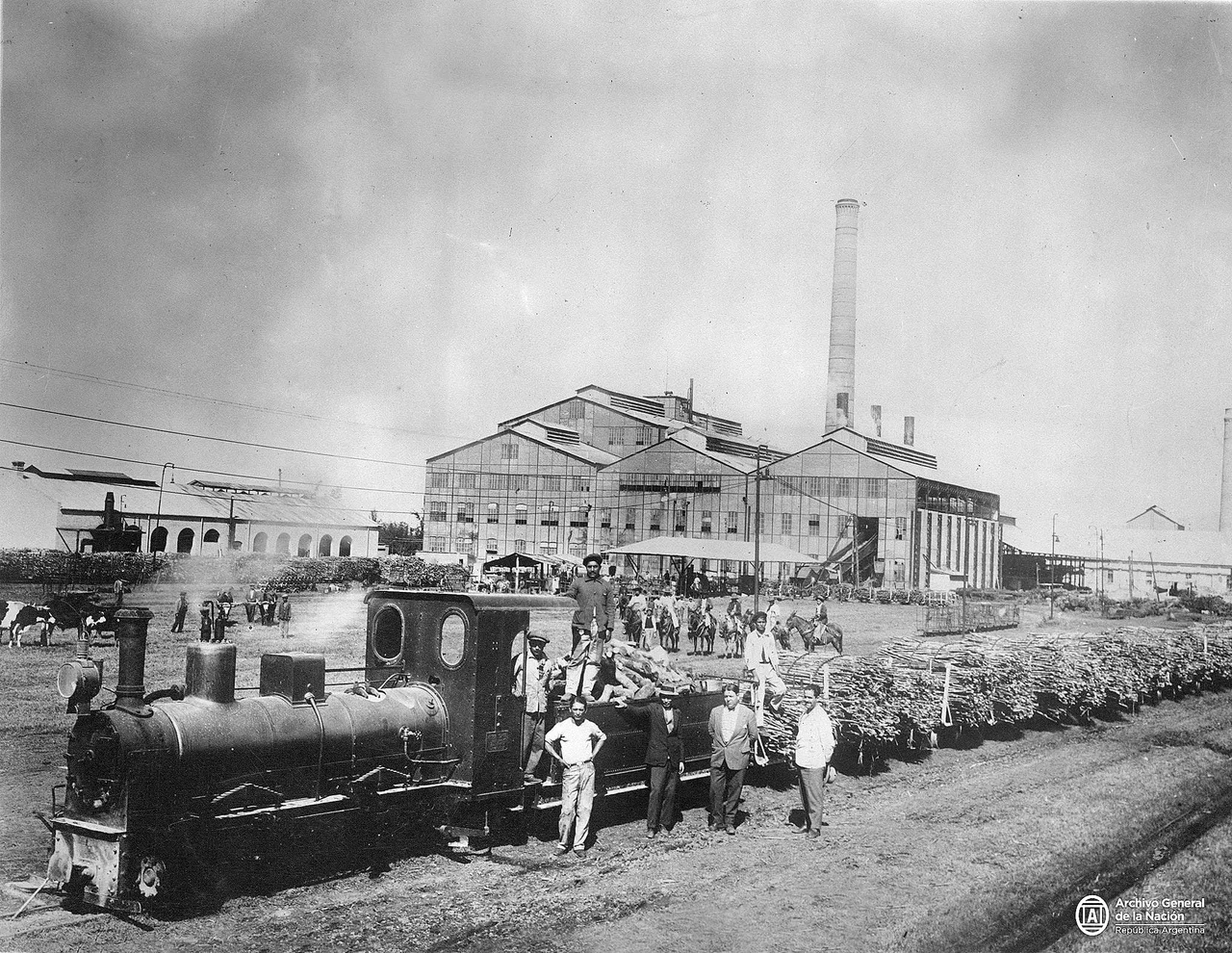 Narrow gauge steam locomotive in Argentina