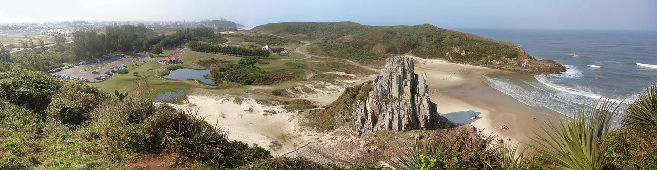 Guarita beach in Torres, Rio Grande do Sul. A sight over the State Park of Guarita, a biosphere reserve
