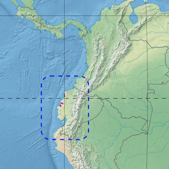 Ecoregion NT1418 - Manabí mangroves (in purple)