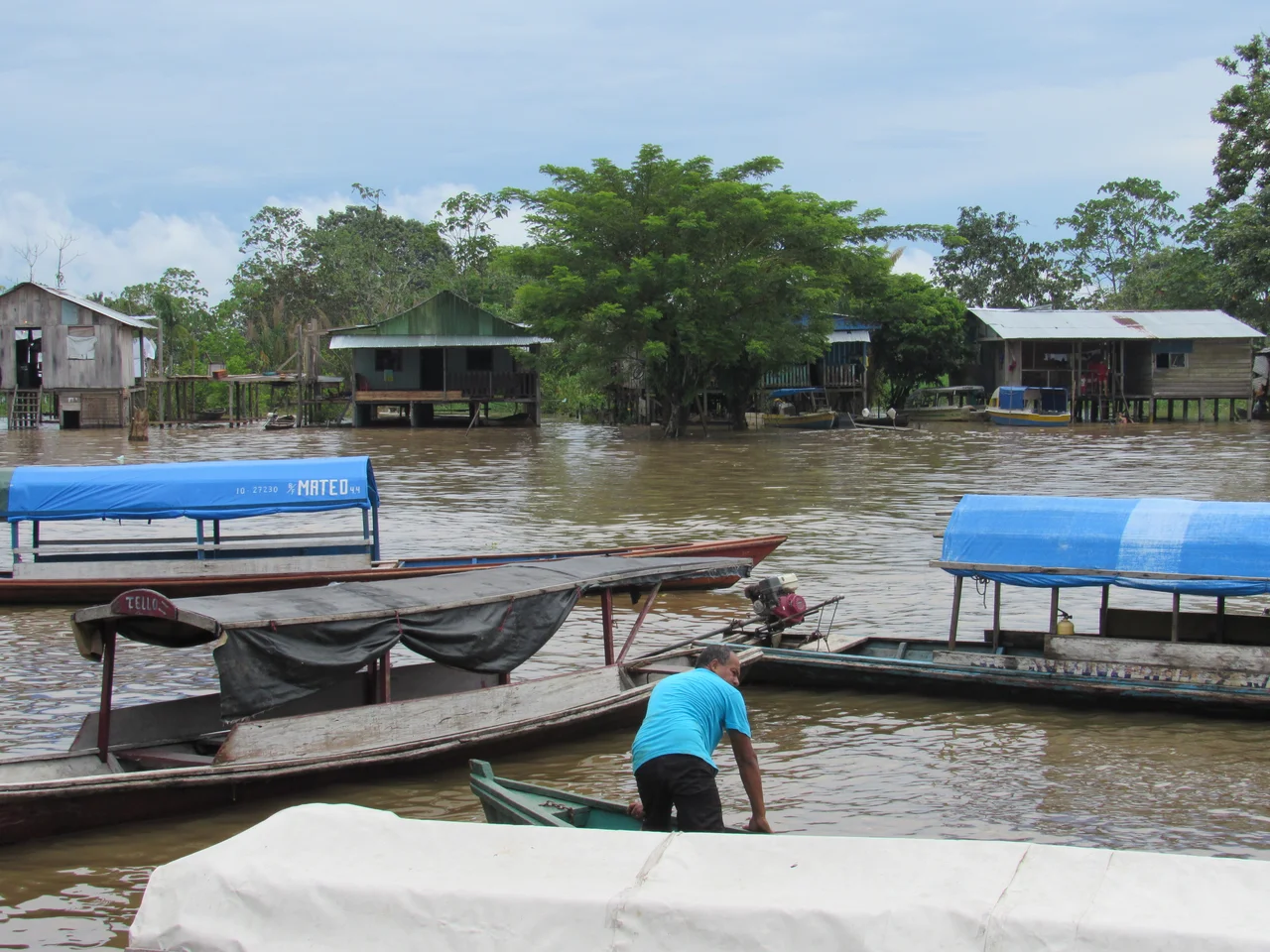 Port of Leticia, Colombia, in wet season