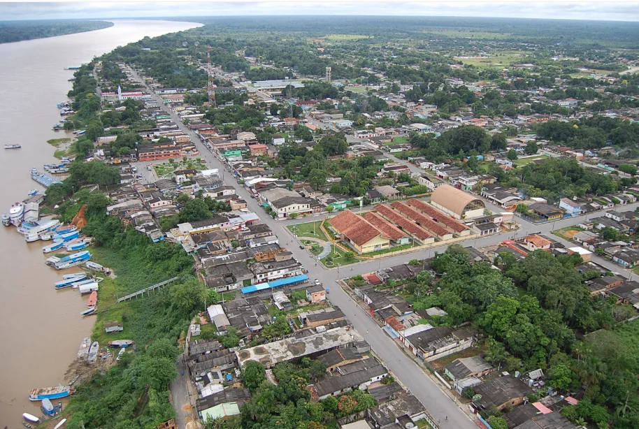 Aerial view of the City of Manicoré