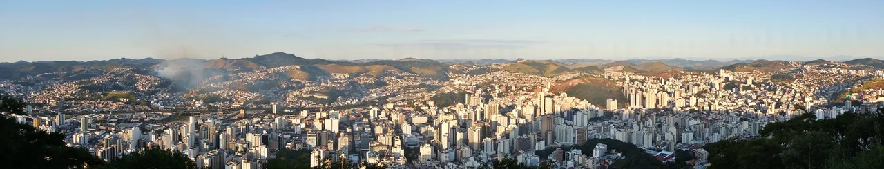 Panoramic view of Juiz de Fora, Minas Gerais, Brazil, seen from of the Morro do Imperador.