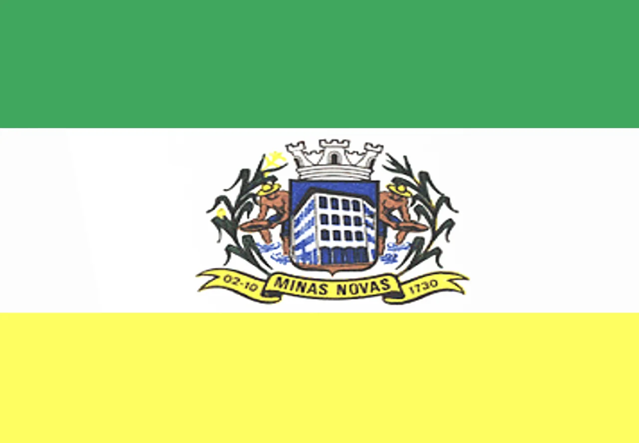 esta imagem representa a a bandeira da cidade de Minas Novas