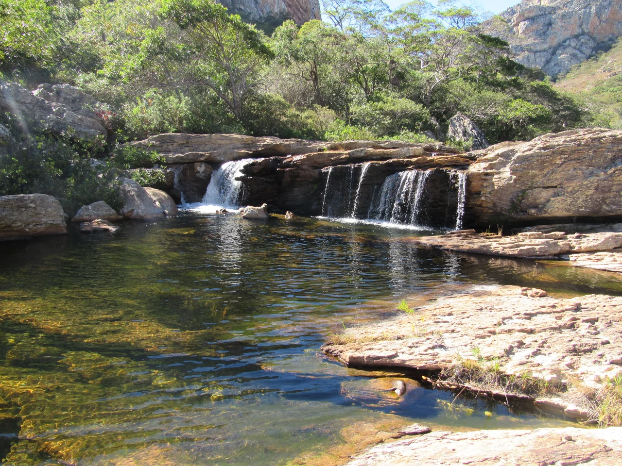 Panorama da 4ª cachoeira do Serrado no Parque estadual Serra Nova