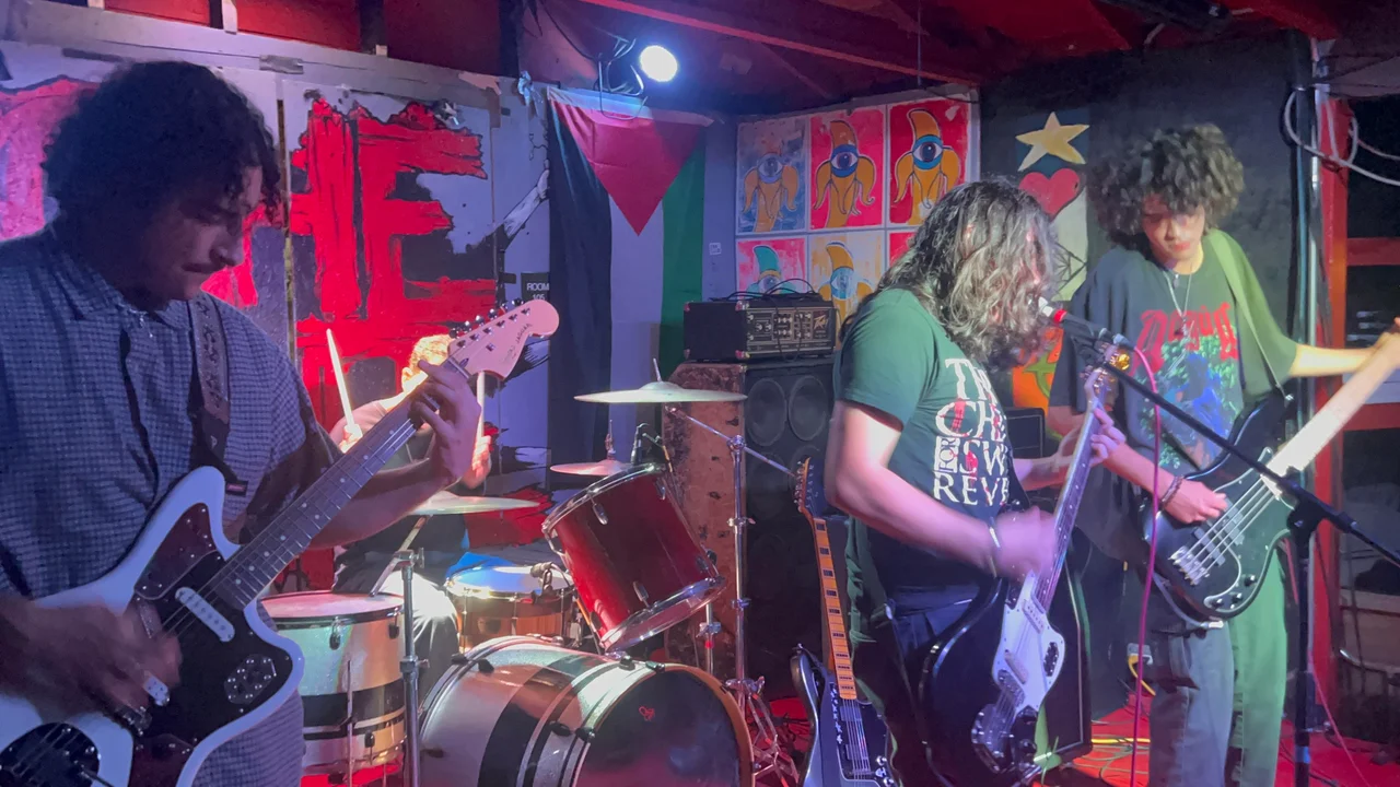 San Diego band Sledges performing at the Che Cafe, 2024