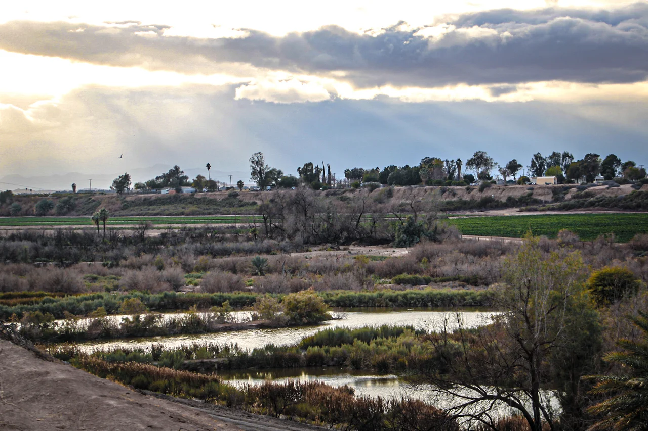 New River basis in Brawley, California