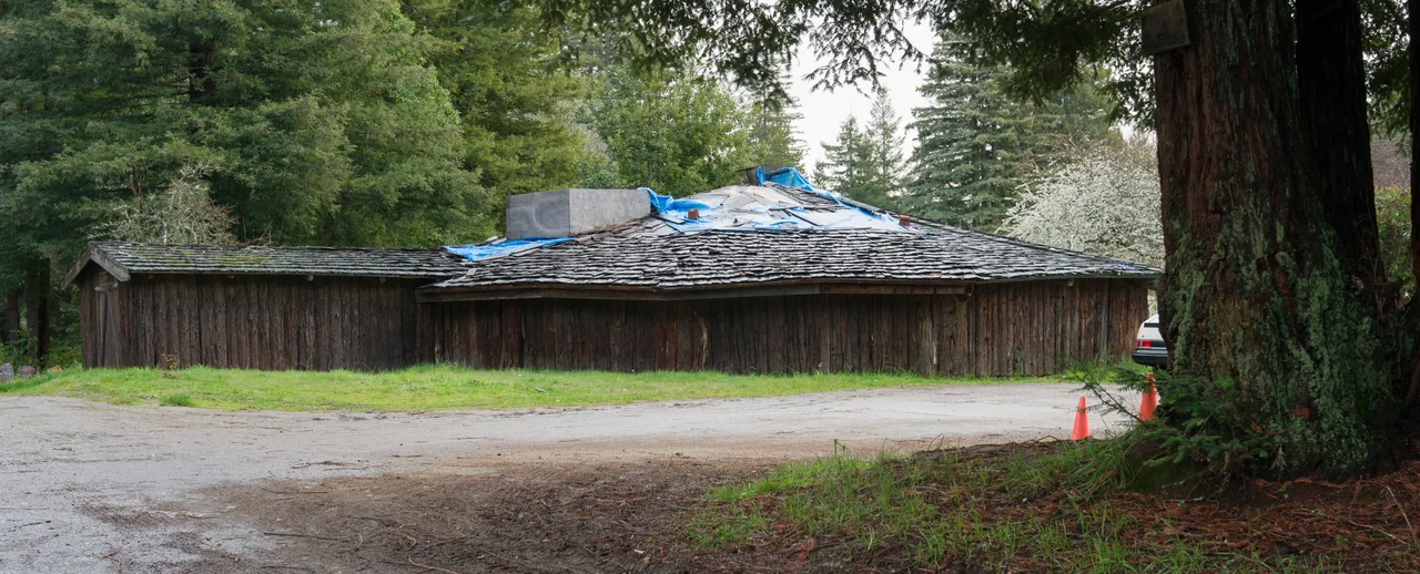 Old Roundhouse of the Kashia at Tsu nun u shinal (Huckleberry Heights), March 2012.