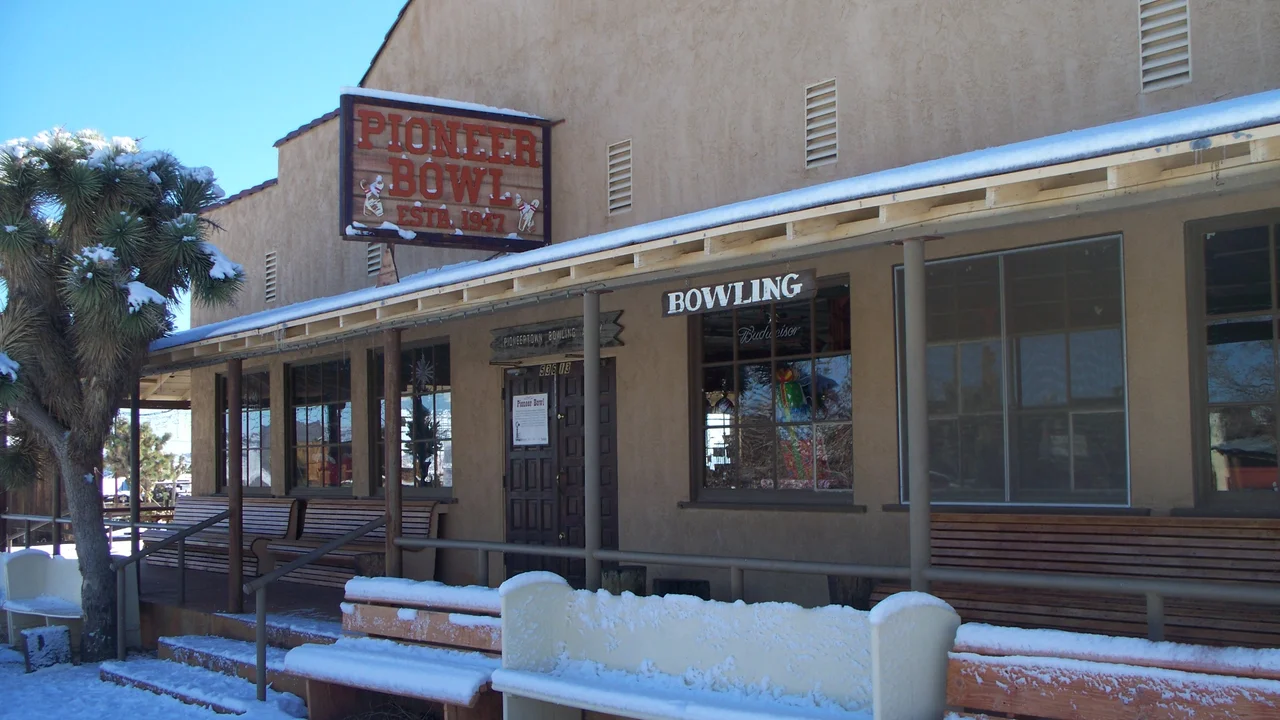 "Pioneertown Bowl," a onetime permanent motion picture set located in Pioneertown, California USA and originally built by Roy Rogers and Gene Autry
