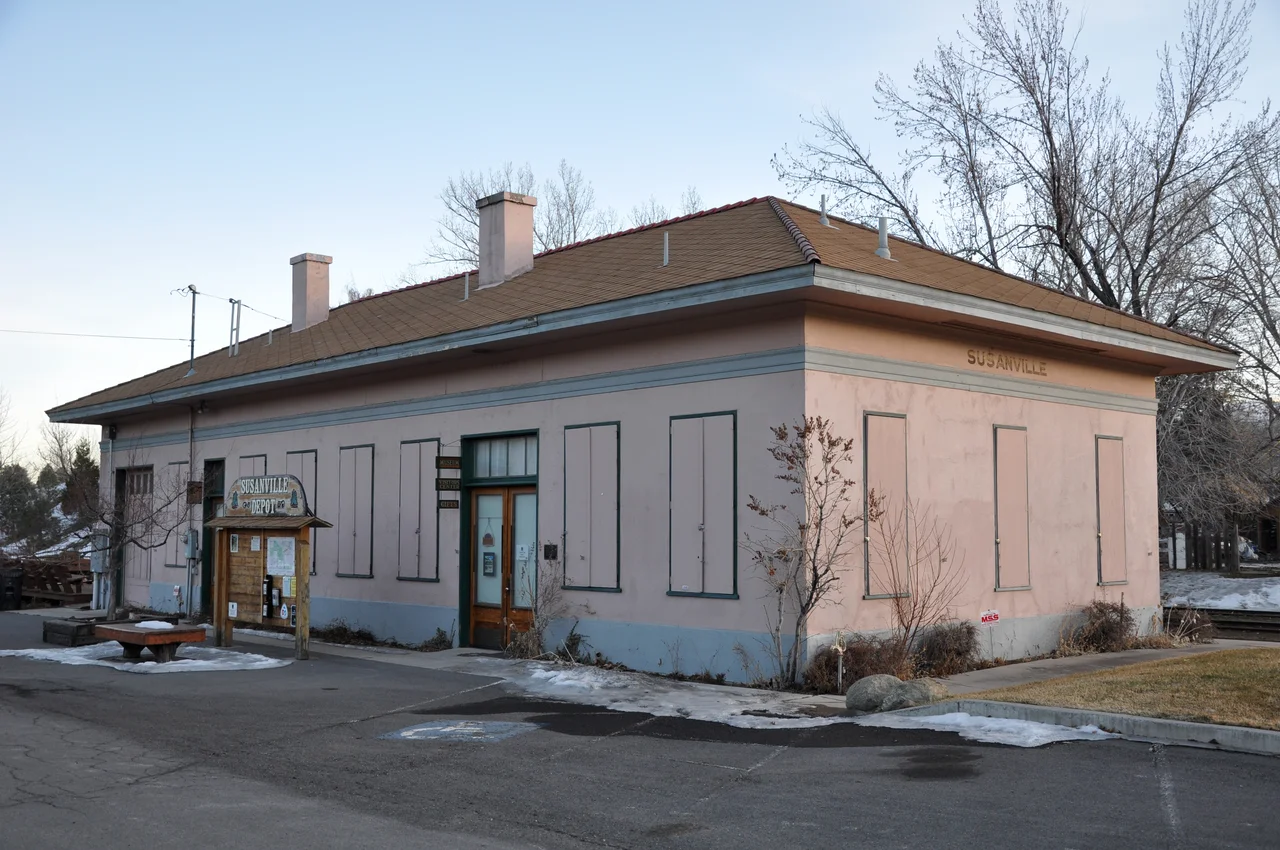 Historic railroad depot in Susanville in the U.S. state of California