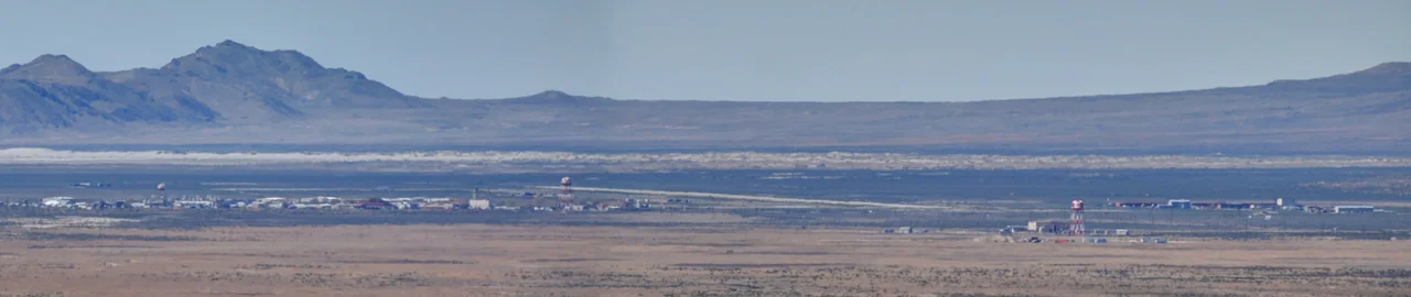 View from Simpson Springs camping grounds looking North, Northwest towards Dugway Proving Grounds in Utah, USA.