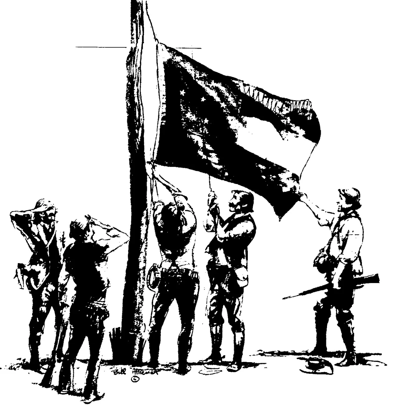 Raising the Confederate flag over Tucson.