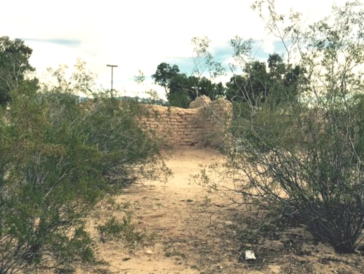 The adobe ruins of one of two soldier barracks built in 1878. The ruins are located in Fort Lowell Park at 2900 N Craycroft Rd. in Tucson, Az. The park was listed in the National Register of Historic Places in 1978.
This is an image of a place or building that is listed on the National Register of Historic Places in the United States of America. Its reference number is 78003358 (Wikidata).