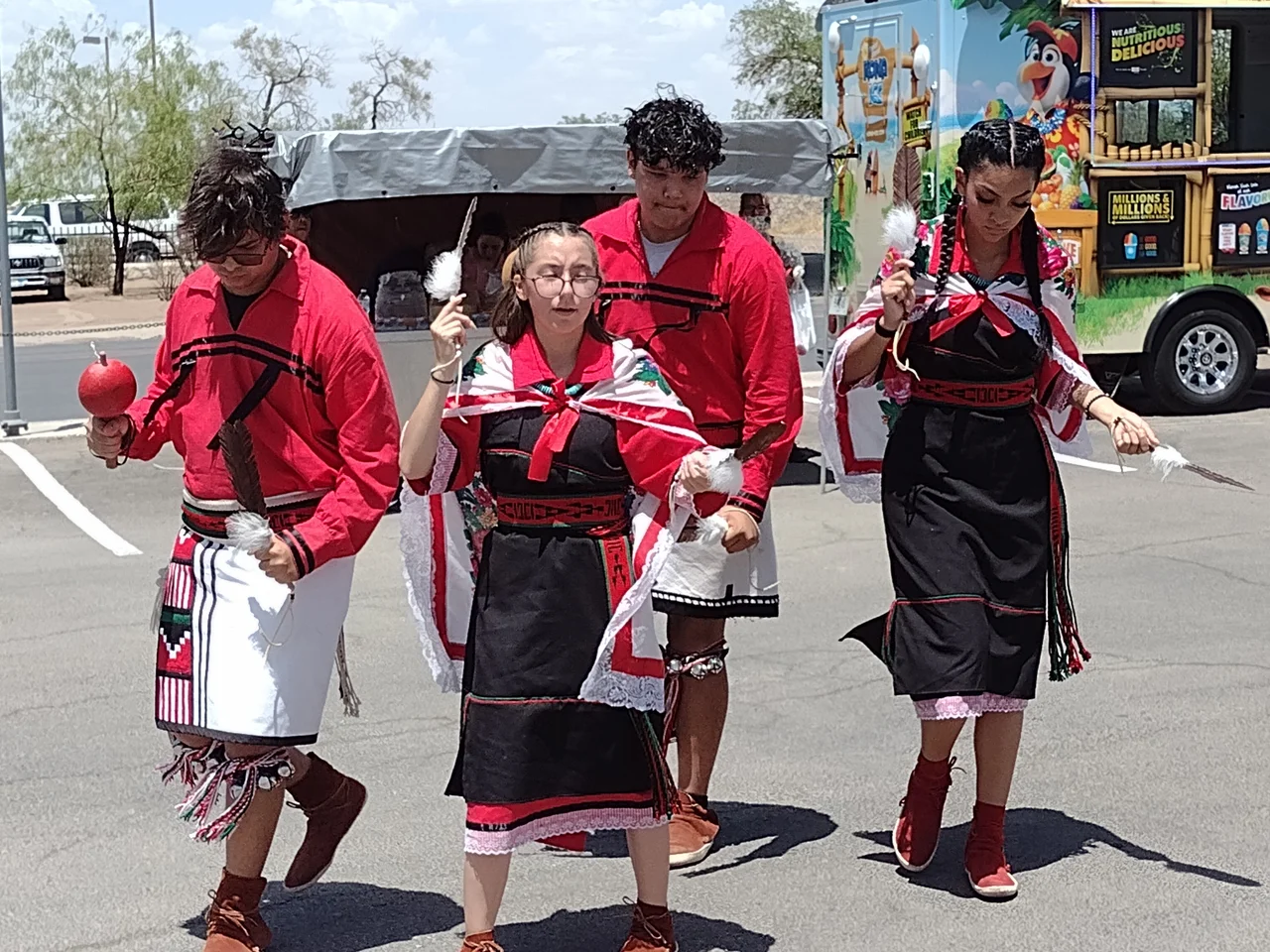 Tigua dancers at the Ysleta Art Market June 29, 2022