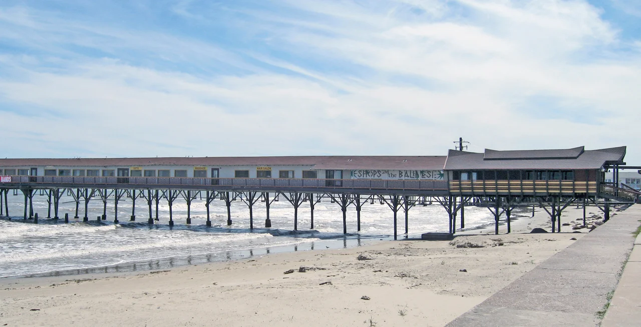 The Balinese Room on the seawall in Galveston, Texas. It was listed in the National Register of Historic Places in 1997.
