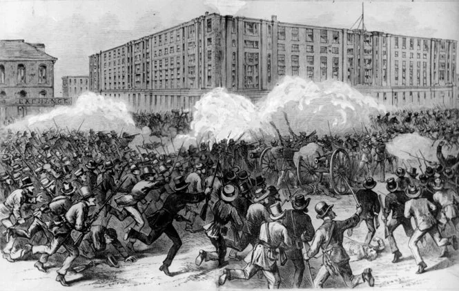 New Orleans 1874, during post-Civil War Reconstruction period.  Clash between the (racially integrated) Police &amp; their allies v/s the (segregationist) White League &amp; allies on Canal Street