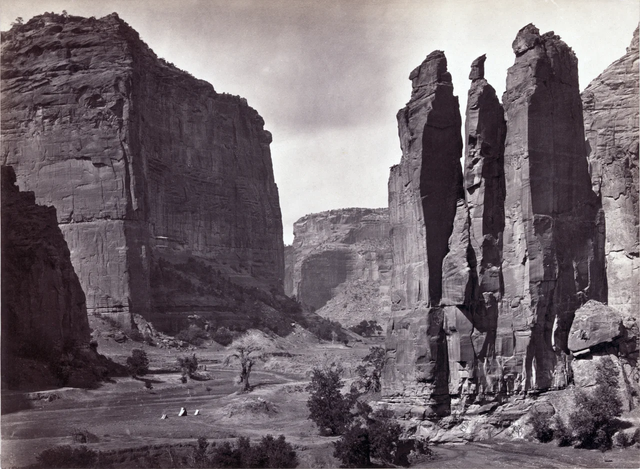 Canyon de Chelly, Arizona, USA. Photo was obtained in connection with geographical and geological explorations and surveys west of the 100th meridian, seasons of 1871, 1872, and 1873.