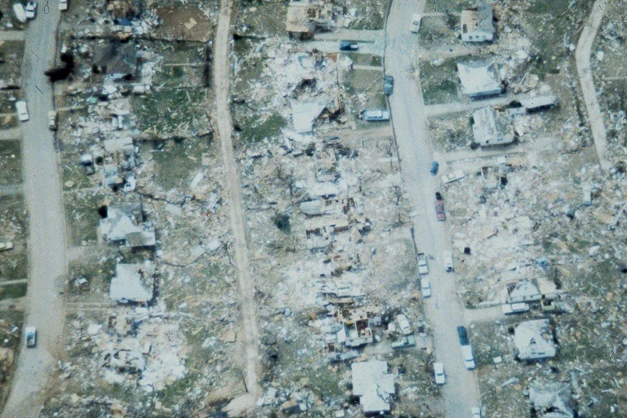 Damage from the Wichita Falls Tornado of 1979