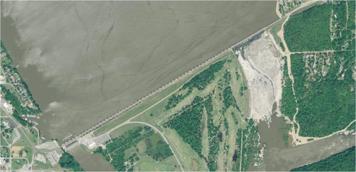 USGS image of the Pensacola Dam 1:9k