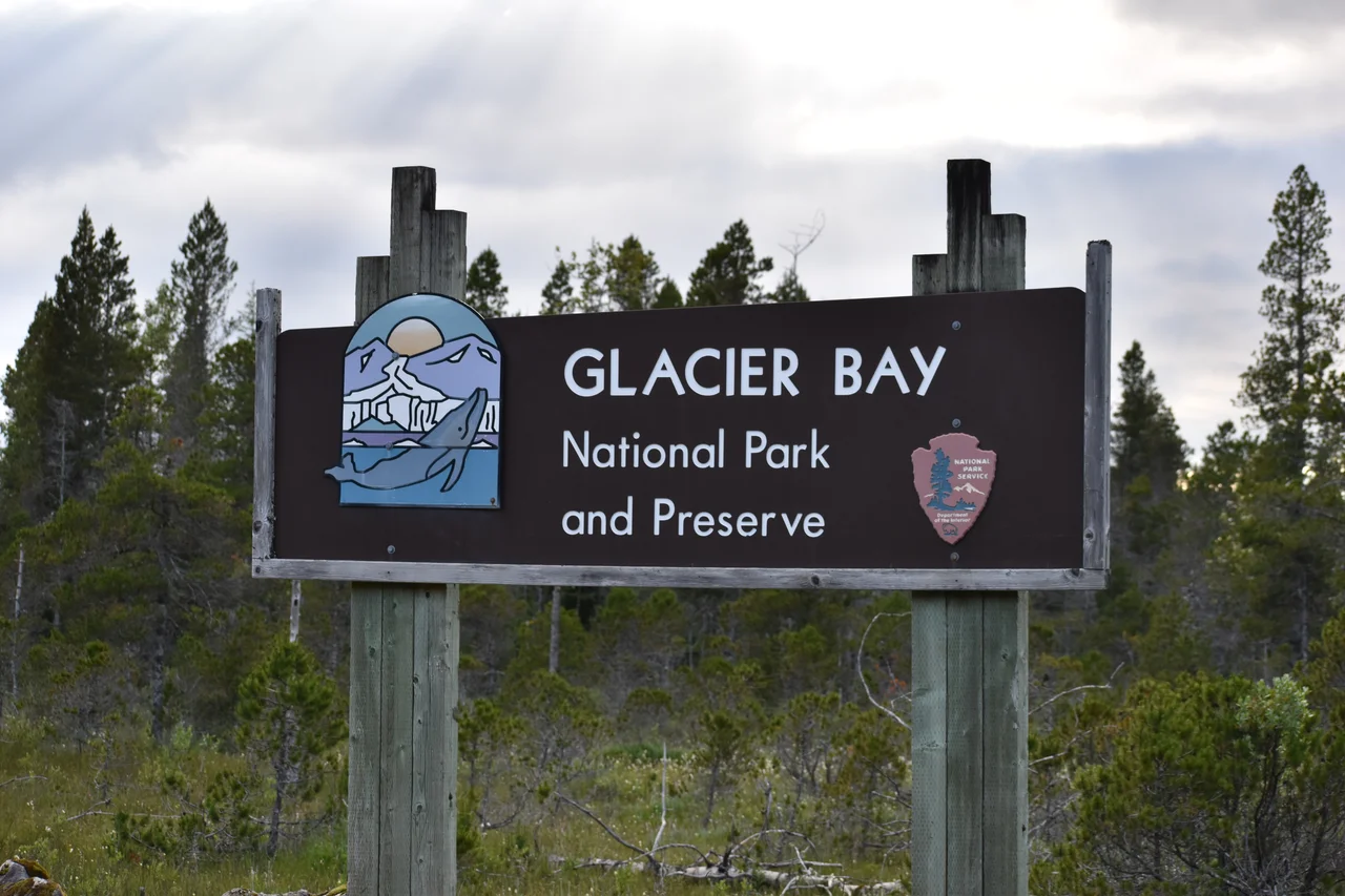 See on the road at the entrance of the park.