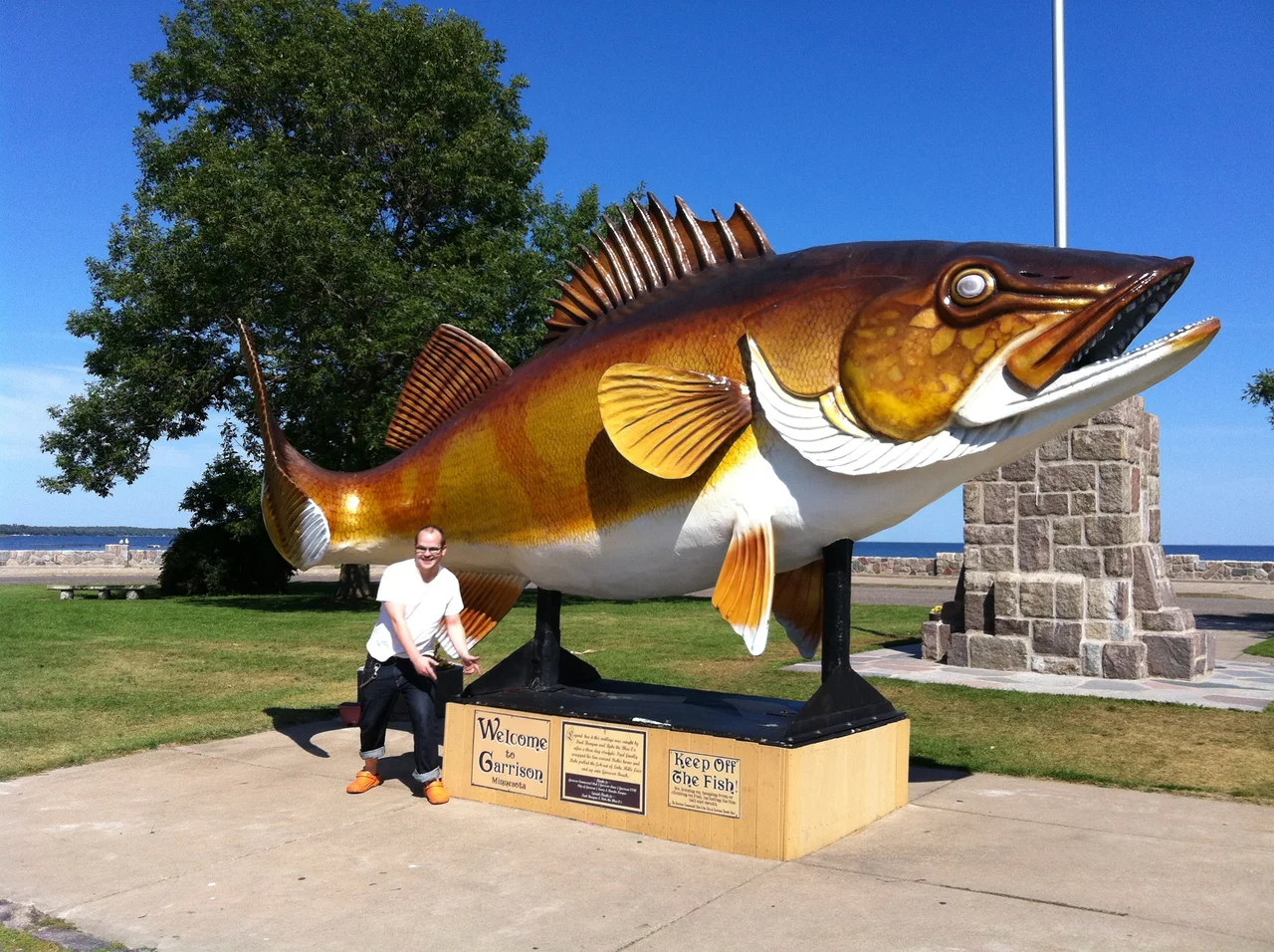 Lake Mille Lacs Fish Statue in Garrison, Minnesota