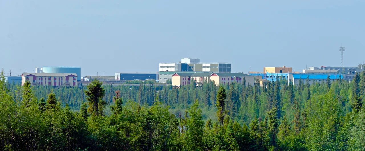 Downtown Inuvik seen from the south.