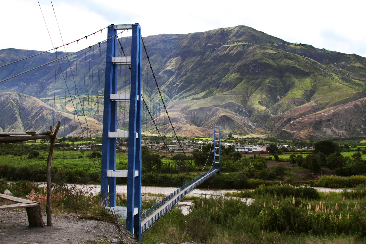 The June 18-24, 2013 mission trip group on the Pusir Grande suspension bridge over the Chota River. Folks that made up the group are from Arkansas, Jacksboro, TX, Weatherford, TX and Fedice.