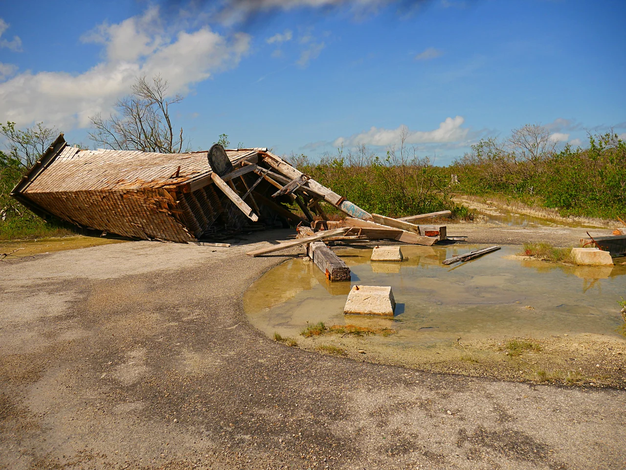 The historic bat tower of sugar Loaf key was destroyed in hurricane Irma. this photo was taken on October 19th 2017 while the keys are still recovering from the devastation.