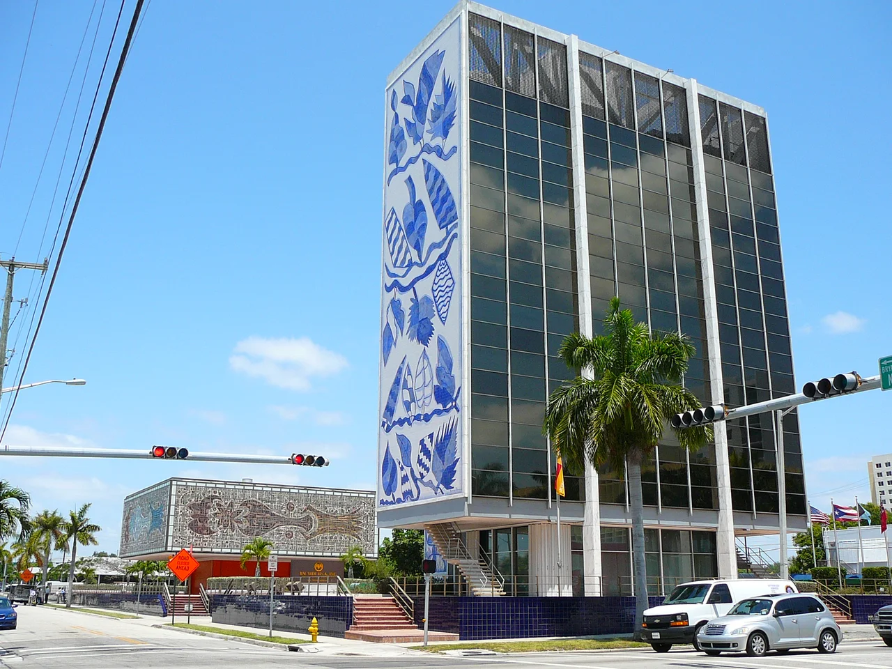The en:Bacardi building in en:Midtown Miami from en:Biscayne Boulevard  5/16/2008
