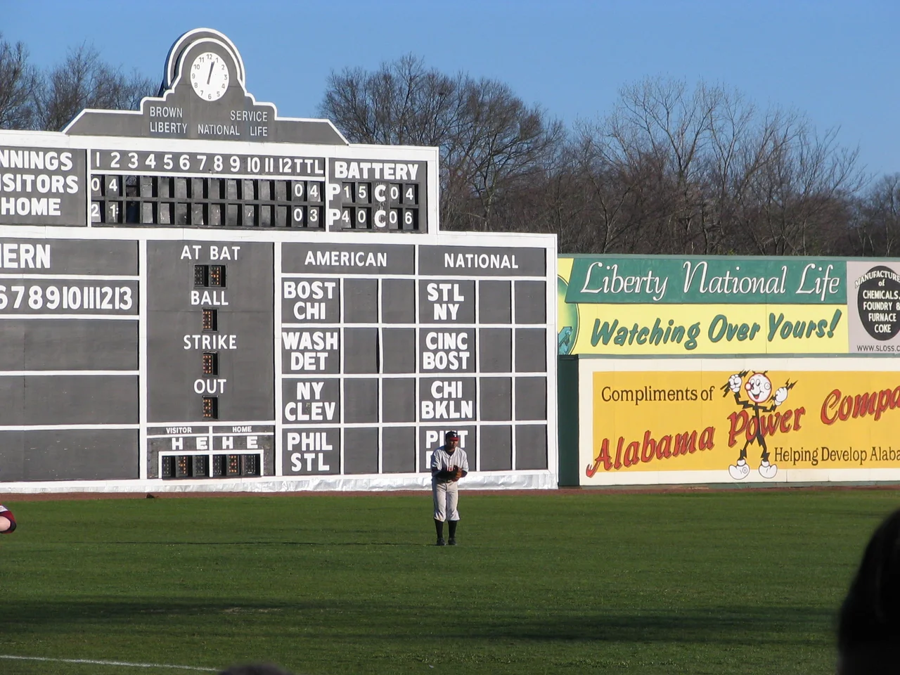 Scoreboard at Rickwood Field