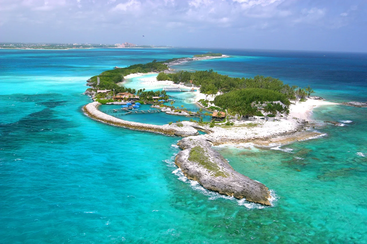 Aerial Shot of Blue Lagoon Island