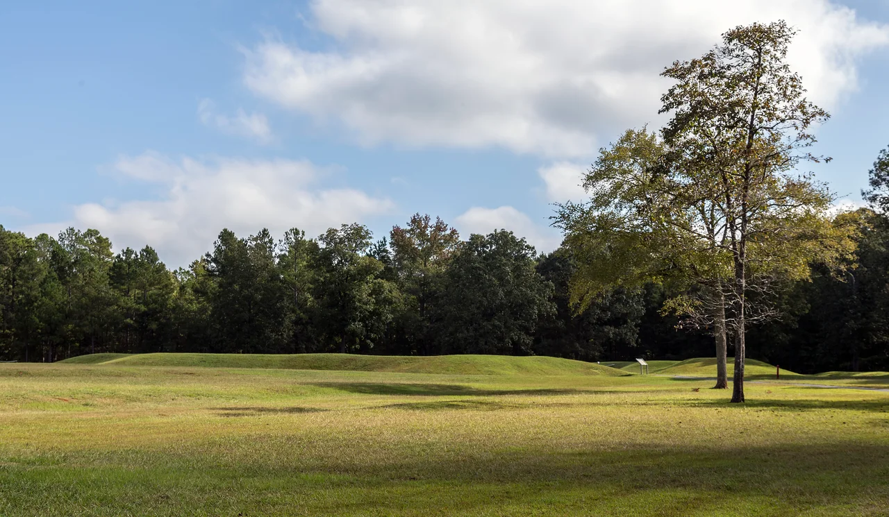 The star fort at Ninety Six National Historic Site, South Carolina, USA