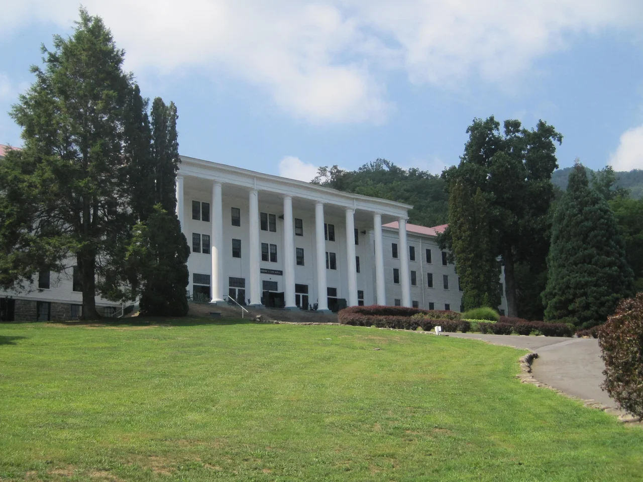 Eureka Hall (formerly Robert E. Lee Hall), the main building of the YMCA Blue Ridge Assembly in Black Mountain, North Carolina.  It was the location of Black Mountain College for its first eight years, 1933-1941.