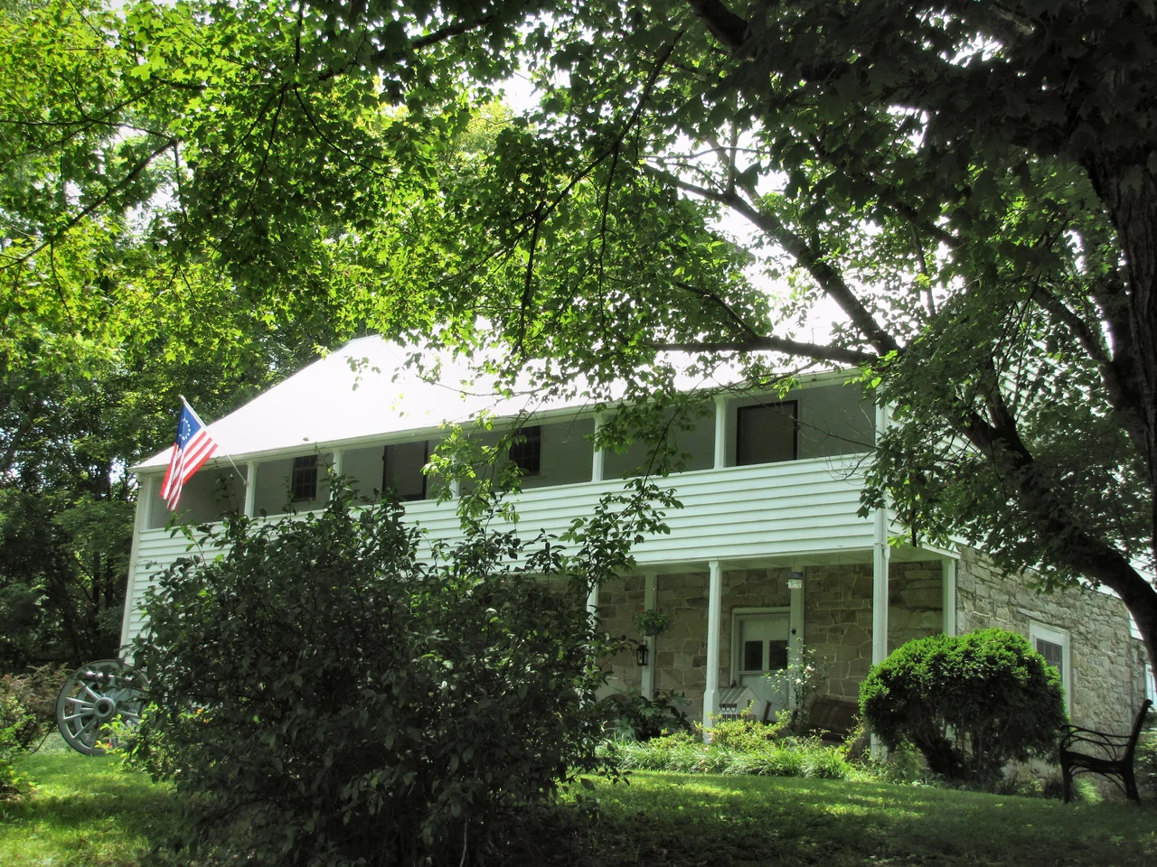 The Amis House in Rogersville, Tennessee, United States.  Built in the early 1780s by Hawkins County pioneer Thomas Amis, the house is now listed on the National Register of Historic Places.