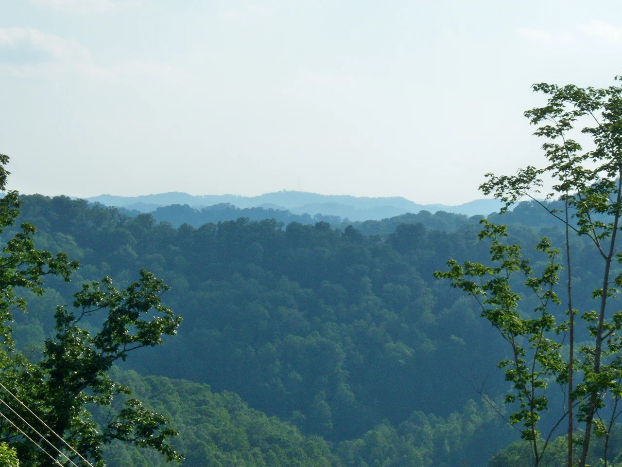A mountain top view of Johnson County. 

This picture was shot at an abandoned surface mine in Tutor Key.