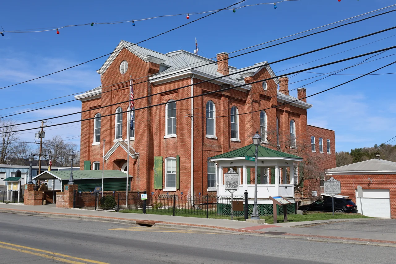 Monroe County Courthouse in the Union Historic District in Union, West Virginia in 2022
