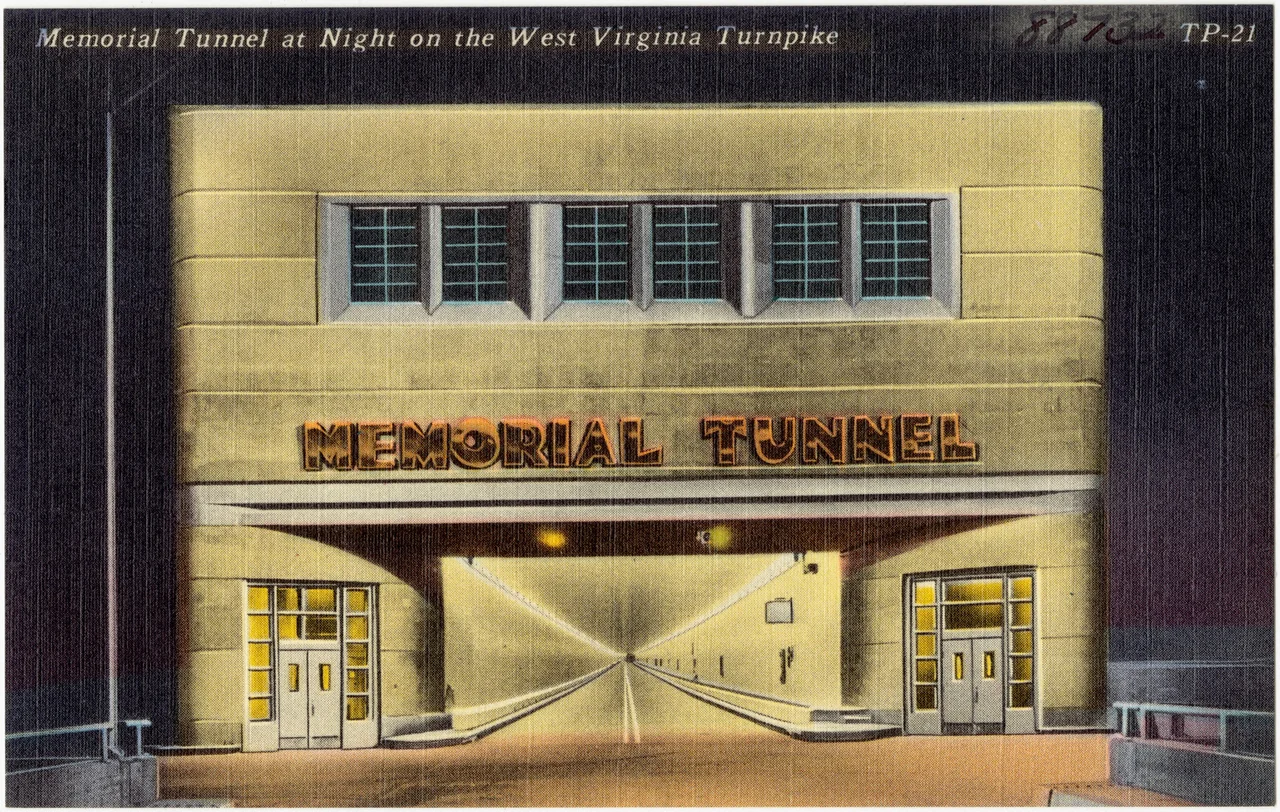 Title: Memorial Tunnel at night on the West Virginia Turnpike
Subjects: Roads
Places: West Virginia
Notes: Title from item.
Extent: 1 print (postcard) : linen texture, color ; 3 1/2 x 5 1/2 in.
Accession #: 06_10_022417