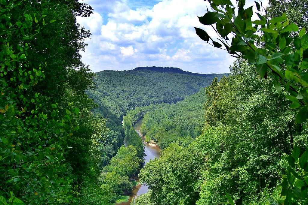 View from atop the End Of The World cliffs, near Ivydale, WV, USA