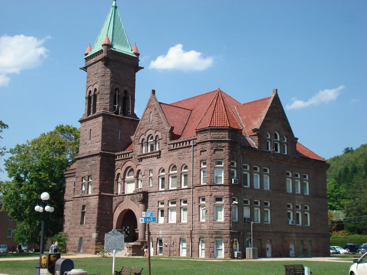 The Barbour County Courthouse (1903-05) in Philippi, West Virginia, USA