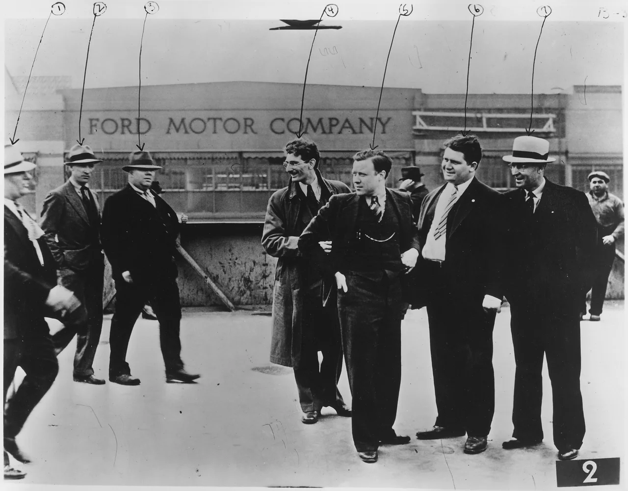 Scope and content: Battle of the Overpass (Ford-UAW) — (1937).