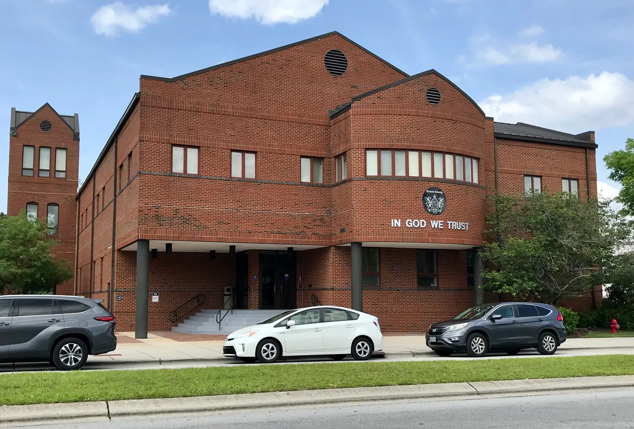Craven County Administration Building in New Bern, home to county managers office and meeting space for county commissioners