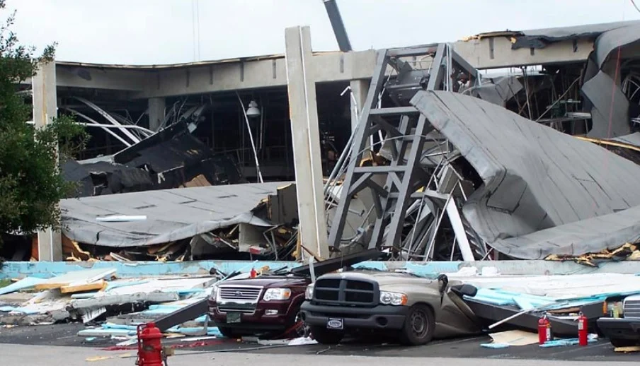Photo of the ConAgra Foods Slim Jim plant in Garner following 2009 natural gas explosion