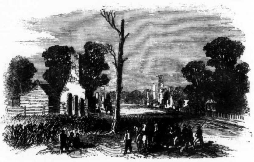 Ruins of Winton, North Carolina in 1863, after being burned by federal troops during the Civil War in February 1862