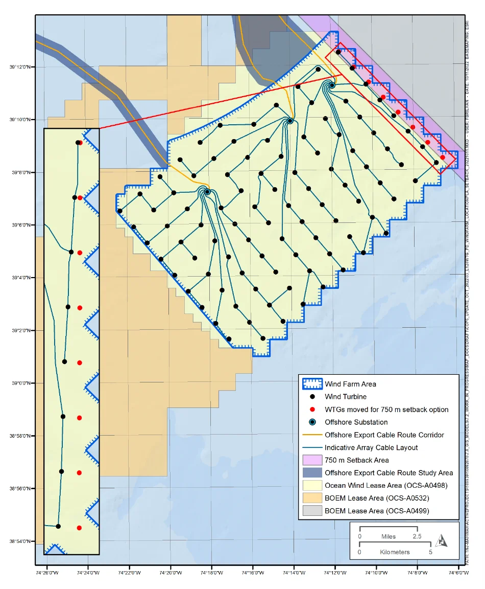 Indicative Location Plan - 1,500 m separation included.
