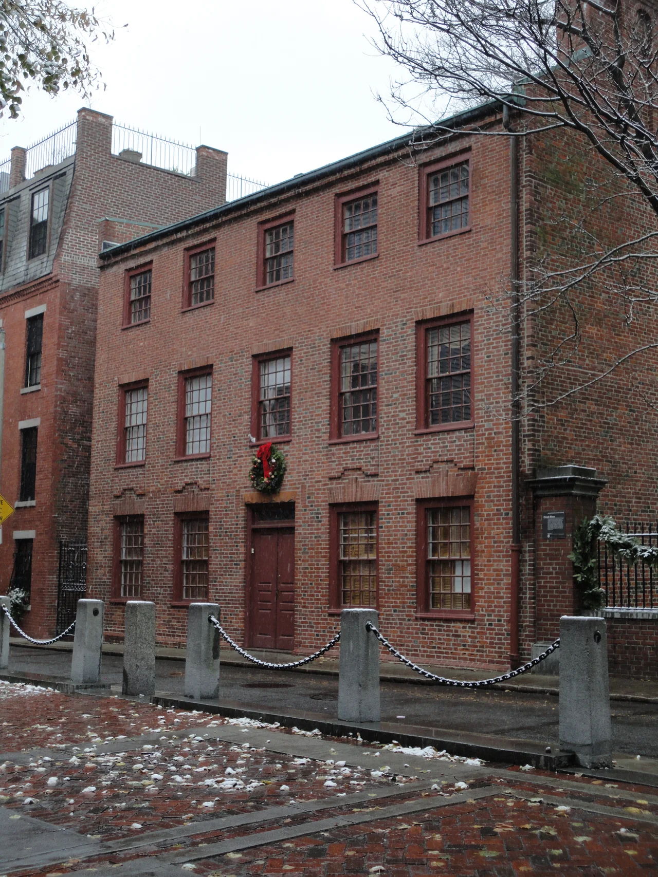 The Clough House is located in the North End of Boston, MA. It was built in 1712 and was home to Ebenezer Clough, the master mason who helped build the adjacent Old North Church.