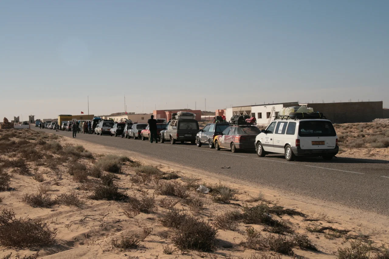 Guerguerat border crossing, Western Sahara - border with Mauritania